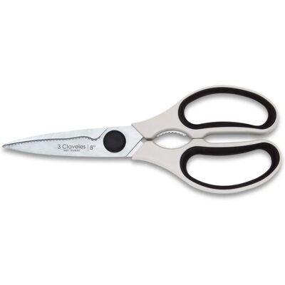 3 Claveles 445 - Forbici da cucina professionali, acciaio inossidabile, rimovibili, con apribottiglie e schiaccianoci 3 Claveles 445 - Forbici da cucina professionali, acciaio inossidabile, rimovibili, con apribottiglie e schiaccianoci