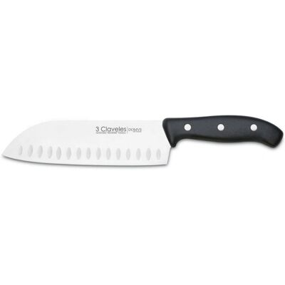 3 Claveles Couteau Santoku en acier inoxydable 18cm - Outil Santoku 3 Claveles Couteau Santoku en acier inoxydable 18cm - Outil Santoku