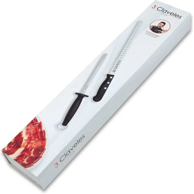 Set Coltelli Prosciutto 3 Claveles - Lama in Acciaio da 29cm Set Coltelli Prosciutto 3 Claveles - Lama in Acciaio da 29cm
