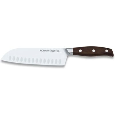 3 Claveles Norden - Couteau Santoku - 17,5cm Acier Forgé - Manche en Bois 3 Claveles Norden - Couteau Santoku - 17,5cm Acier Forgé - Manche en Bois