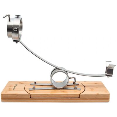 3 Claveles 01742 - Support Jamonero avec Tête Pivotante 360° et Base en Bambou - Publicité 3 Claveles 01742 - Support Jamonero avec Tête Pivotante 360° et Base en Bambou - Publicité