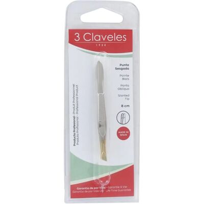 3 Claveles Pinzas de depilar inclinadas - Pinzas - Plata 3 Claveles Pinzas de depilar inclinadas - Pinzas - Plata