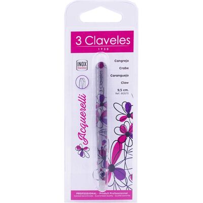 3 Claveles Pinzas para cejas - Punta curva para depilación precisa 3 Claveles Pinzas para cejas - Punta curva para depilación precisa