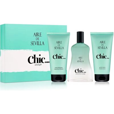 Ensemble de Parfums Aire Sevilla Chic - Parfum, Lotion, Gel douche - Publicité Ensemble de Parfums Aire Sevilla Chic - Parfum, Lotion, Gel douche - Publicité