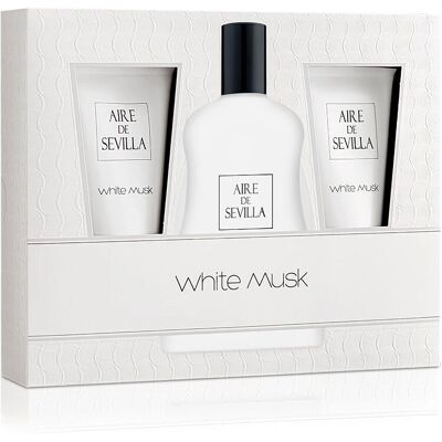 Ensemble Aire Sevilla White Musk - Parfums & Soins - 3 Pièces - Publicité Ensemble Aire Sevilla White Musk - Parfums & Soins - 3 Pièces - Publicité