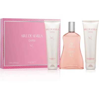 Ensemble Aire de Sevilla Bella - Eau de Toilette, Lotion et Crème Mains - Publicité Ensemble Aire de Sevilla Bella - Eau de Toilette, Lotion et Crème Mains - Publicité
