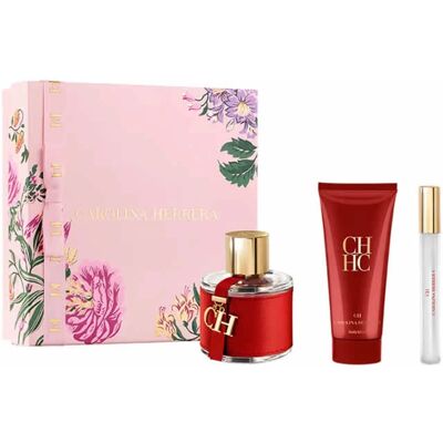 Set Carolina Herrera CH di 3 Pezzi - Eau De Toilette e Lozione Corpo Set Carolina Herrera CH di 3 Pezzi - Eau De Toilette e Lozione Corpo