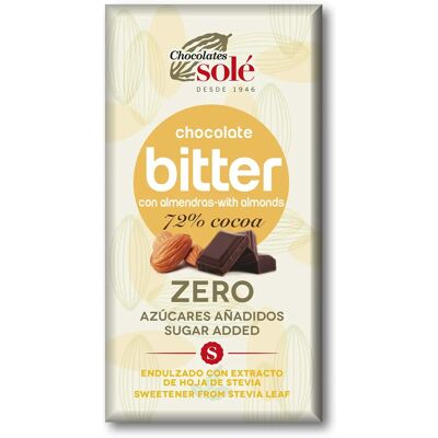 Chocolates Sole - Chocolate amargo 72% almendra stevia Chocolates Sole - Chocolate amargo 72% almendra stevia