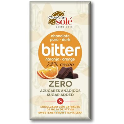 Chocolates Sole - Chocolate negro 72% con naranja y stevia Chocolates Sole - Chocolate negro 72% con naranja y stevia