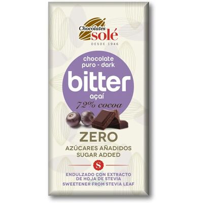 Chocolates Sole 72% Chocolate negro con açaí y stevia Chocolates Sole 72% Chocolate negro con açaí y stevia