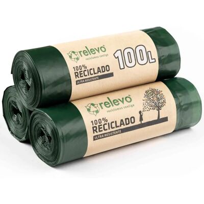 Claber Relevo Sac d'ordures - 100% Recyclé - 100L - Écologique Claber Relevo Sac d'ordures - 100% Recyclé - 100L - Écologique