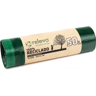 Relevo Sacs poubelle recyclés - 50L Relevo Sacs poubelle recyclés - 50L