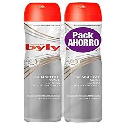 Déodorant Spray Sensitive Byly - 2x200ml - Spray Déodorant pour Peau Sensible - Publicité Déodorant Spray Sensitive Byly - 2x200ml - Spray Déodorant pour Peau Sensible - Publicité