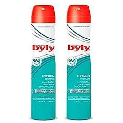 Déodorant en Spray Extrem Frescor Byly - Set de 2 x 200 ml - Publicité Déodorant en Spray Extrem Frescor Byly - Set de 2 x 200 ml - Publicité