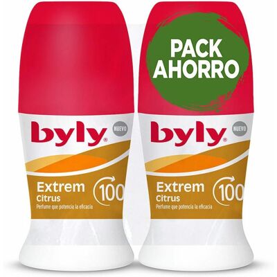 Byly Extrem Citrus 100h Deo Roll-On Pack 2 x 50 ml - Publicité Byly Extrem Citrus 100h Deo Roll-On Pack 2 x 50 ml - Publicité