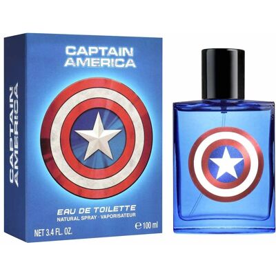 Captain America Marvel Eau De Toilette Spray - 3.4 Oz - Publicité Captain America Marvel Eau De Toilette Spray - 3.4 Oz - Publicité