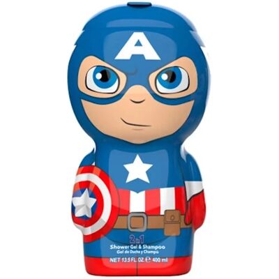 Marvel 2-σε-1 τζελ και σαμπουάν οι Avengers Captain America 400 ml Marvel 2-σε-1 τζελ και σαμπουάν οι Avengers Captain America 400 ml