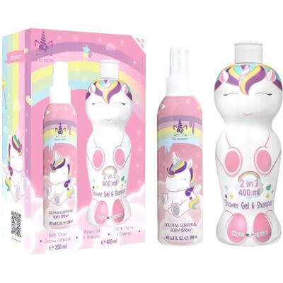 Set Regalo Unicorno - spray corpo e gel-shampoo bambini Set Regalo Unicorno - spray corpo e gel-shampoo bambini