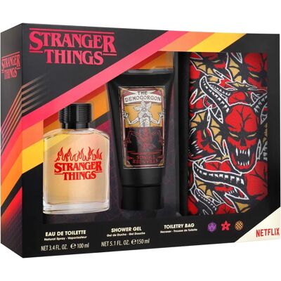 Coffret Cadeau Stranger Things de Netflix - Eau de Toilette, Gel Douche & Trousse - Publicité Coffret Cadeau Stranger Things de Netflix - Eau de Toilette, Gel Douche & Trousse - Publicité