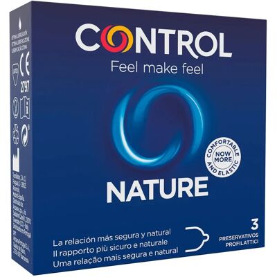Condones Control Nature - Látex, Transparente, 3 unidades Condones Control Nature - Látex, Transparente, 3 unidades