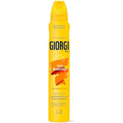 Giorgi Line Espuma Fixadora de Cachos Detalhada - Método Curly No4 - 250ml Giorgi Line Espuma Fixadora de Cachos Detalhada - Método Curly No4 - 250ml