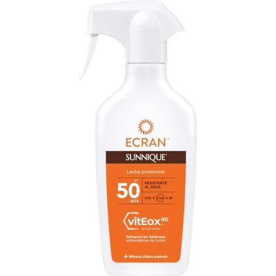 Ecran Sunnique SPF50 Beschermende Melk Spray - Zonnebrand Ecran Sunnique SPF50 Beschermende Melk Spray - Zonnebrand