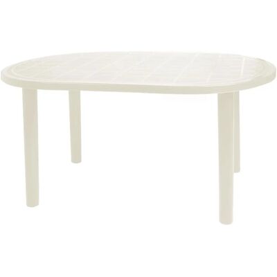 Mesa de Jardín GALA 140x90 Blanco Resistente a UV Muebles Multiuso Exteriores Mesa de Jardín GALA 140x90 Blanco Resistente a UV Muebles Multiuso Exteriores