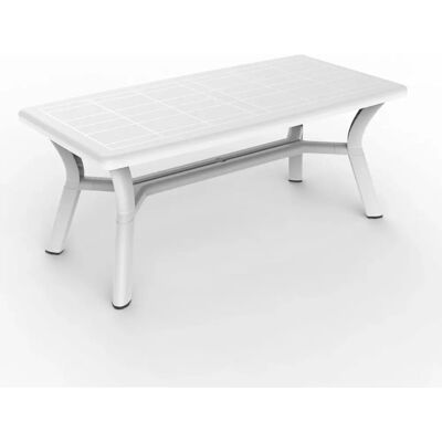 Table rectangulaire extérieure blanche Resol - 180x90 - 4-6 personnes - Publicité Table rectangulaire extérieure blanche Resol - 180x90 - 4-6 personnes - Publicité