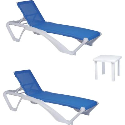 Set de mobiliario exterior Acqua-Andorra - Azul - Muebles de jardín Set de mobiliario exterior Acqua-Andorra - Azul - Muebles de jardín