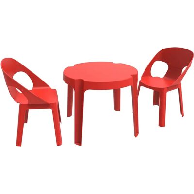 Conjunto de Muebles Infantiles Resol - Rojo, Mesa y 2 Sillas - Interior y Exterior Conjunto de Muebles Infantiles Resol - Rojo, Mesa y 2 Sillas - Interior y Exterior