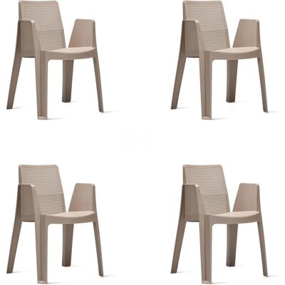 Ensemble de 4 chaises de jardin Resol - Arena - Moderne, Légère, Résistante UV - Publicité Ensemble de 4 chaises de jardin Resol - Arena - Moderne, Légère, Résistante UV - Publicité