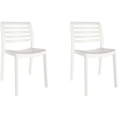 Set de 2 Sillas de Jardín Wind Blancas - Sillas de Jardín Set de 2 Sillas de Jardín Wind Blancas - Sillas de Jardín