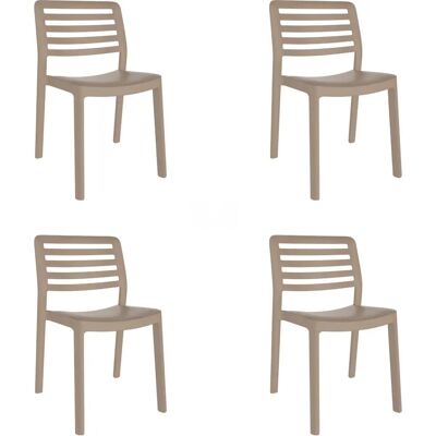 Ensemble de 4 Chaises Wind de Resol - Intérieur/Extérieur - Sable - Publicité Ensemble de 4 Chaises Wind de Resol - Intérieur/Extérieur - Sable - Publicité
