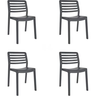 Chaises de jardin empilables gris foncé Wind de Resol - Mobilier de jardin - Publicité Chaises de jardin empilables gris foncé Wind de Resol - Mobilier de jardin - Publicité