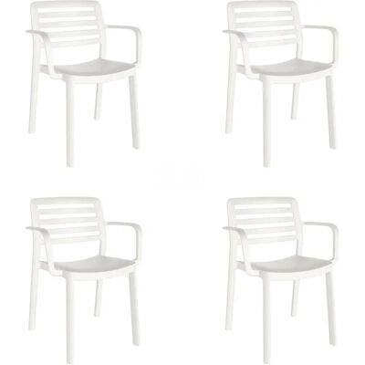 Resol Wind Ensemble de 4 chaises de jardin résistantes aux UV - Publicité Resol Wind Ensemble de 4 chaises de jardin résistantes aux UV - Publicité