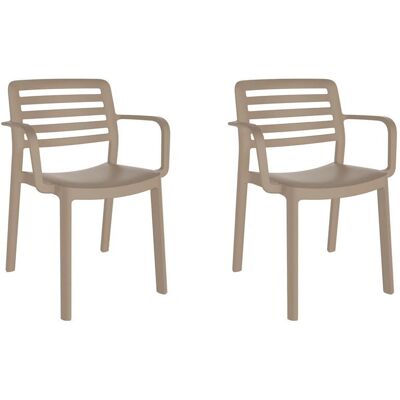 Resol - Ensemble de 2 Chaises Wind - Intérieur/Extérieur - Beige - Publicité Resol - Ensemble de 2 Chaises Wind - Intérieur/Extérieur - Beige - Publicité