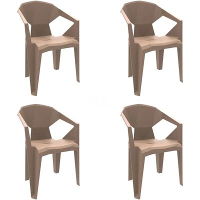 Sillas de Jardín Beige Delta Resol - Resistente UV, Modernas Sillas de Jardín Beige Delta Resol - Resistente UV, Modernas