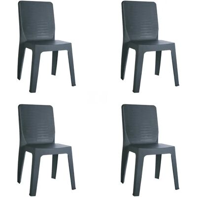 Resol Iris Conjunto 4 Sillas Apilables - Mobiliario Moderno para Interior y Exterior Resol Iris Conjunto 4 Sillas Apilables - Mobiliario Moderno para Interior y Exterior