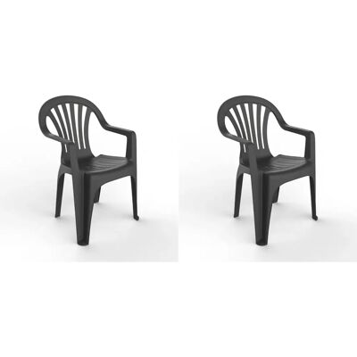 Conjunto de Sillas de Jardín Exteriores Resol Pals - Antracita Conjunto de Sillas de Jardín Exteriores Resol Pals - Antracita