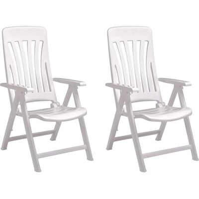Ensemble de 2 Chaises de Jardin Garbar Blanes - Style Classique - Résistant aux UV - Publicité Ensemble de 2 Chaises de Jardin Garbar Blanes - Style Classique - Résistant aux UV - Publicité