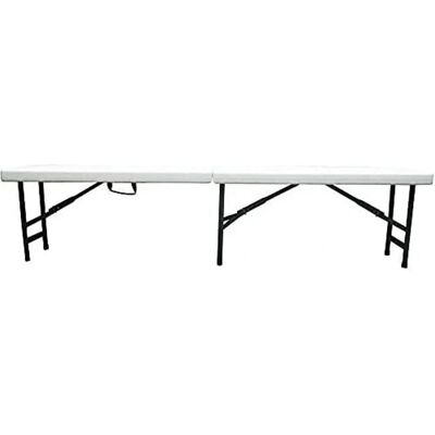 Garbar - Banco Plegable 183x25 Blanco - Interior/Exterior Garbar - Banco Plegable 183x25 Blanco - Interior/Exterior