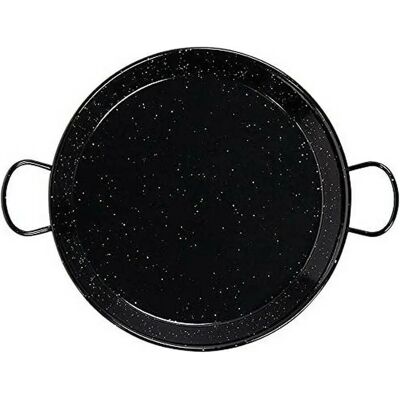 Poêle en Acier Émaillé Noir Vaello avec Manches - Ø 38 cm - Publicité Poêle en Acier Émaillé Noir Vaello avec Manches - Ø 38 cm - Publicité