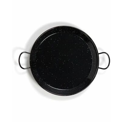 Verano Spanish Ceramics Enamelled Steel Paella Pan - Black - 34cm - Kitchen Cookware Verano Spanish Ceramics Enamelled Steel Paella Pan - Black - 34cm - Kitchen Cookware