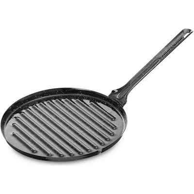 Vaello Runder Schwarzer emaillierter Stahl - Grill - 24cm Vaello Runder Schwarzer emaillierter Stahl - Grill - 24cm