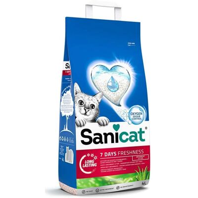 Sanicat 7 Days Aloe Vera - Litière pour chats - Publicité Sanicat 7 Days Aloe Vera - Litière pour chats - Publicité