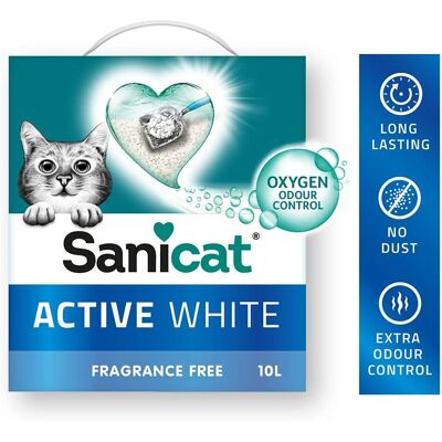 Sanicat Active White Litière pour Chats - Pack Économique - Litière pour Chats Sanicat Active White Litière pour Chats - Pack Économique - Litière pour Chats