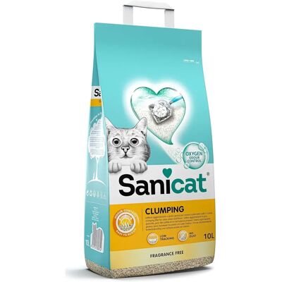 Sanicat - Natural Mineral Unscented Clumping Cat Litter - 10 L Sanicat - Natural Mineral Unscented Clumping Cat Litter - 10 L