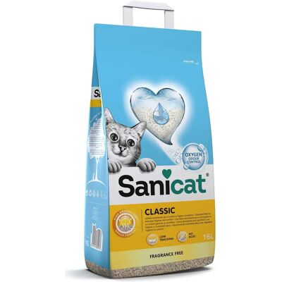 Areia Mineral Sanicat Classic Sem Perfume 16L Areia Mineral Sanicat Classic Sem Perfume 16L