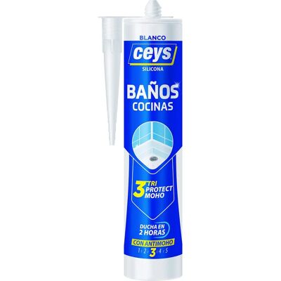 Silicone Branco Ceys Triprotect - Reparo & Construção Silicone Branco Ceys Triprotect - Reparo & Construção