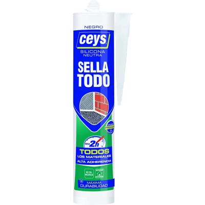 Ceys Silicone Neutro Nero - Cartuccia 280ml Ceys Silicone Neutro Nero - Cartuccia 280ml